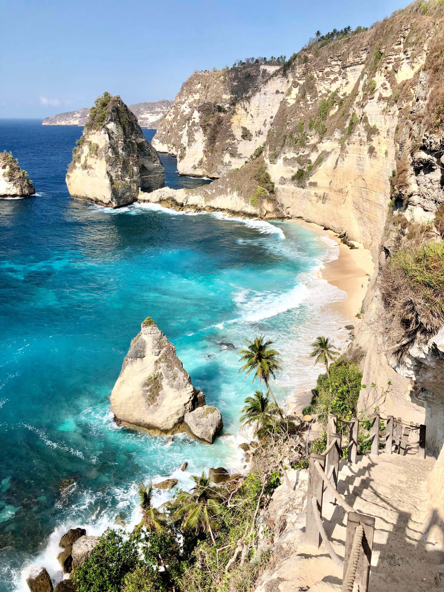 a rocky beach with a body of water and trees