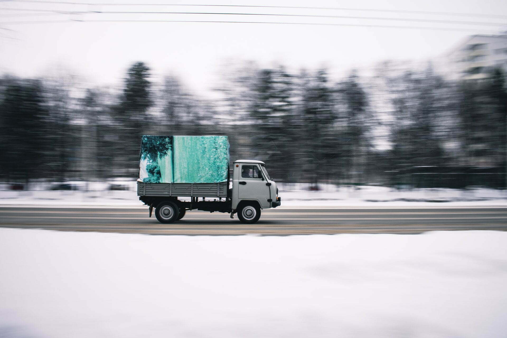 a truck on the road